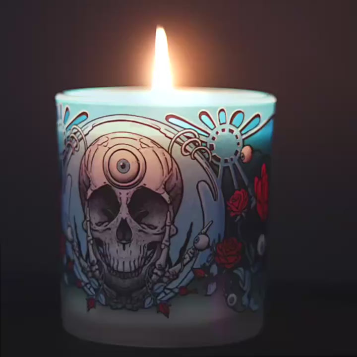 lit Grateful Dead candle 360 video